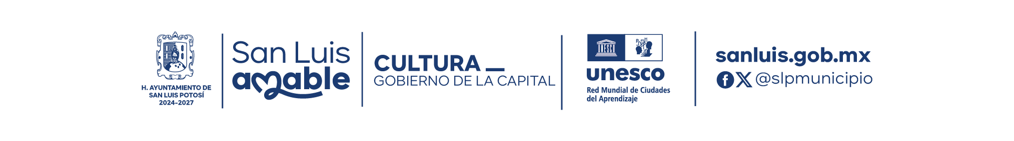 Imagen con los logos oficiales del H. Ayuntamiento de San Luis Potosí
