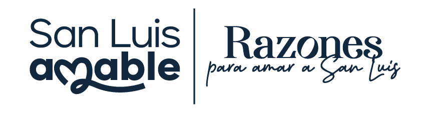 Imagen con la Leyenda San Luis Amable  y Razones para amar a San Luis de color azul 