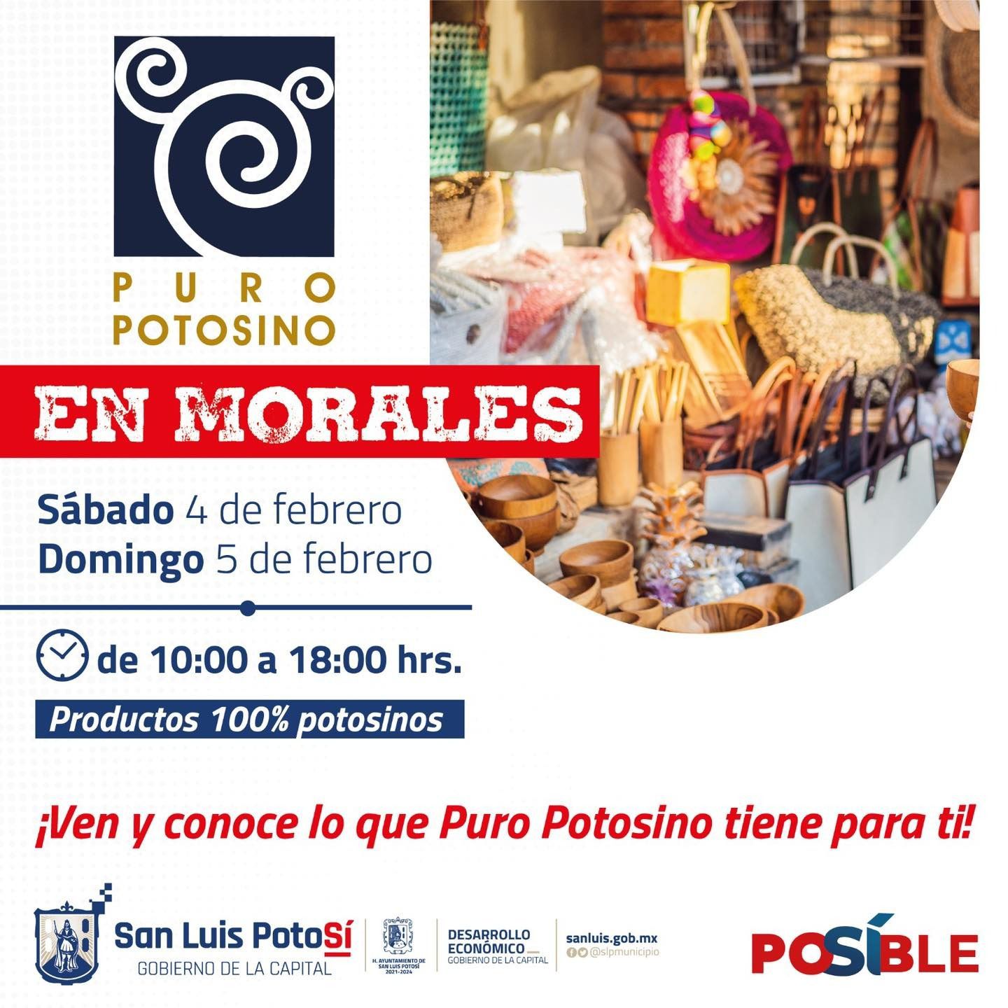  Gobierno de la Capital realizará expo venta del programa Puro Potosino en el Parque de Morales