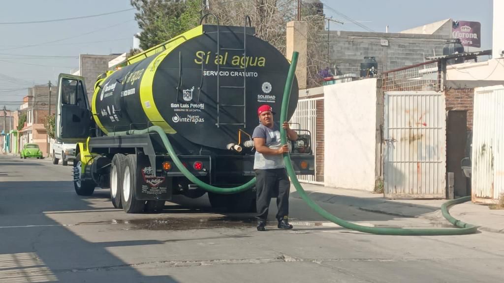  Este viernes, 30 colonias de San Luis Potosí son atendidas con el servicio de reparto de agua