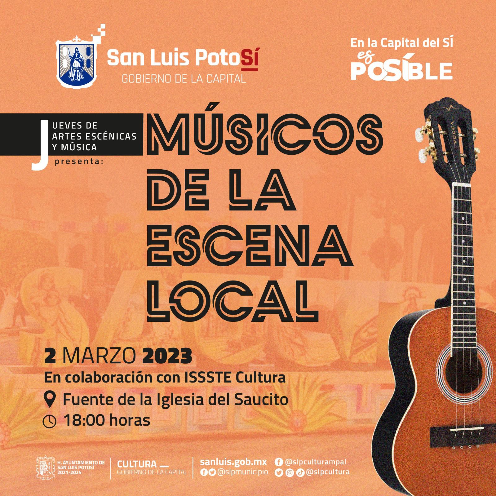  Dirección de Cultura Municipal traslada el Jueves de Artes y Música al Saucito