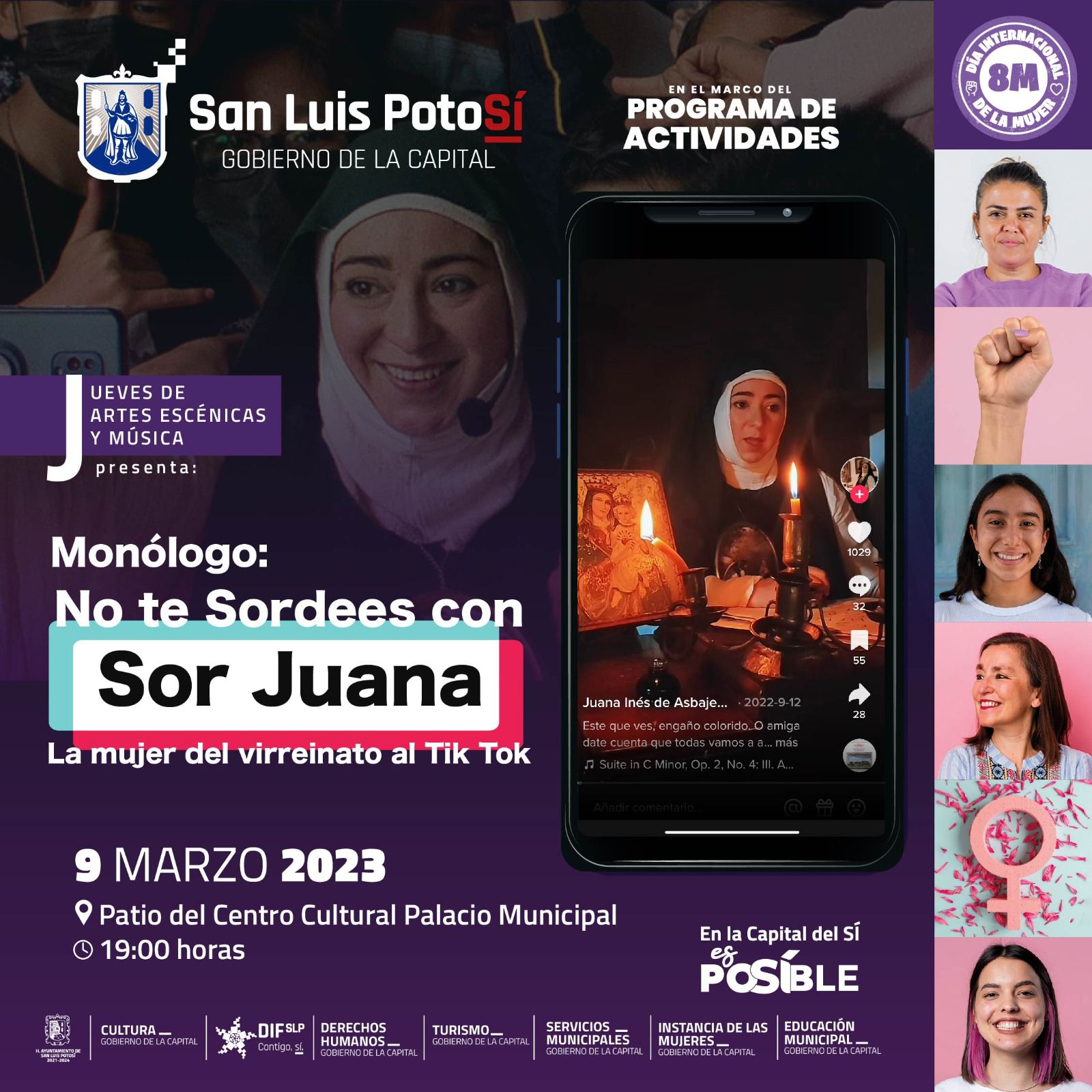  “No te sordees con Sor Juana: la mujer de Virreinato al Tik Tok”, se presenta en Palacio Municipal en el marco del 8M