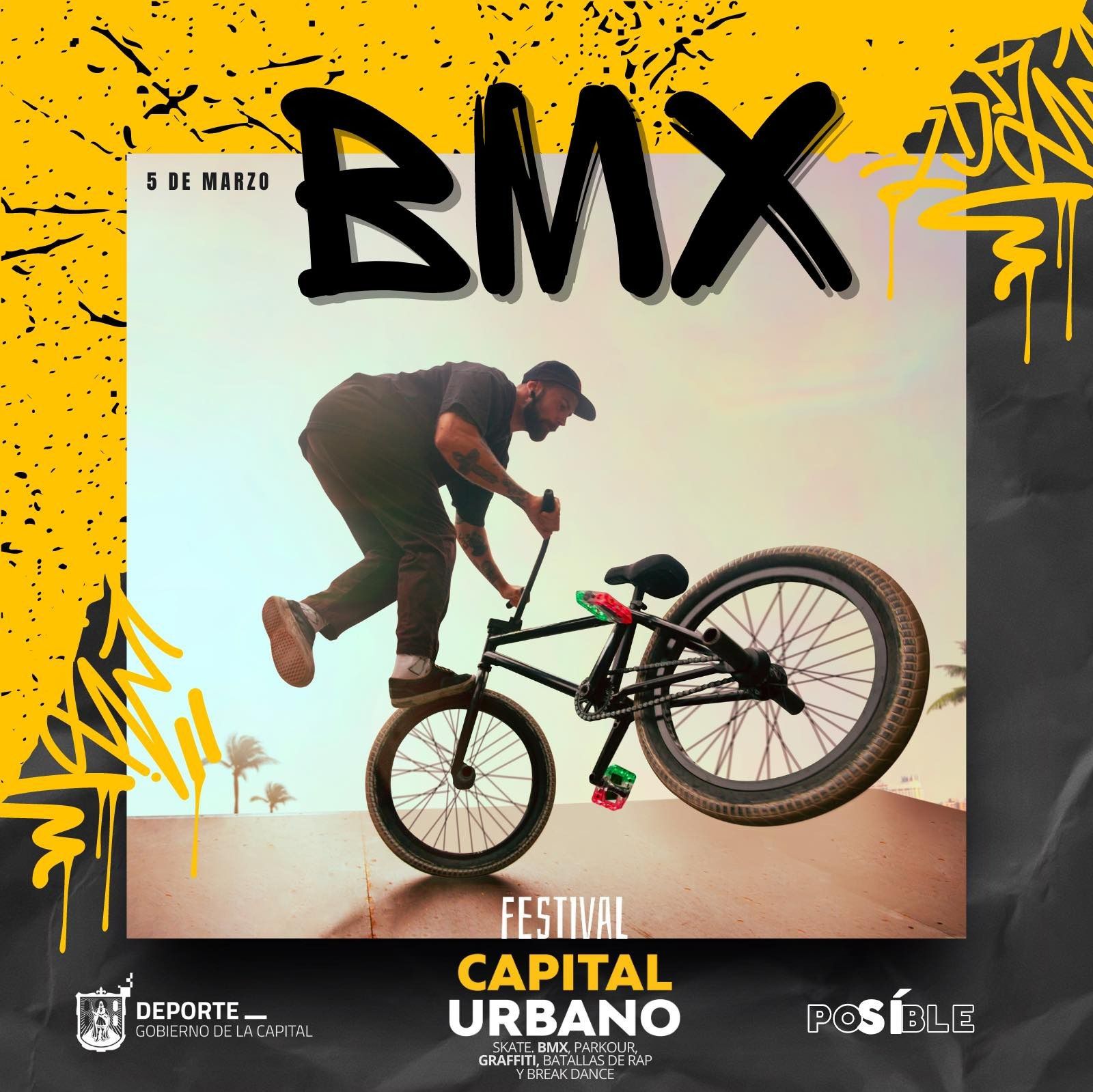  Este domingo 5 de marzo, el Gobierno de la Capital pone en marcha el Festival Capital Urbano con la disciplina de BMX