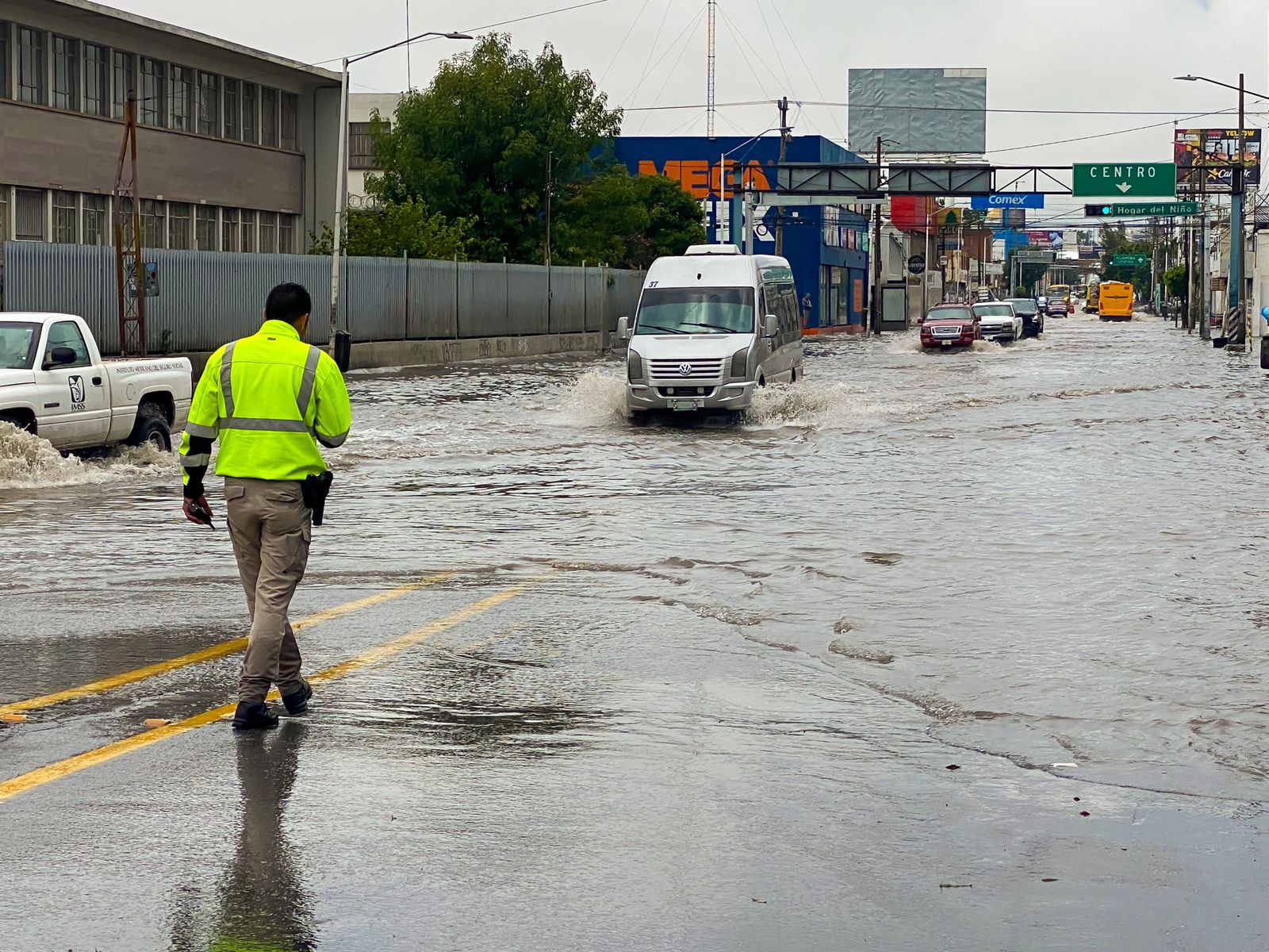 En marcha operativo de auxilio vial de la SSPC de la Capital ante las lluvias de hasta 68.5 mm en San Luis Potosí