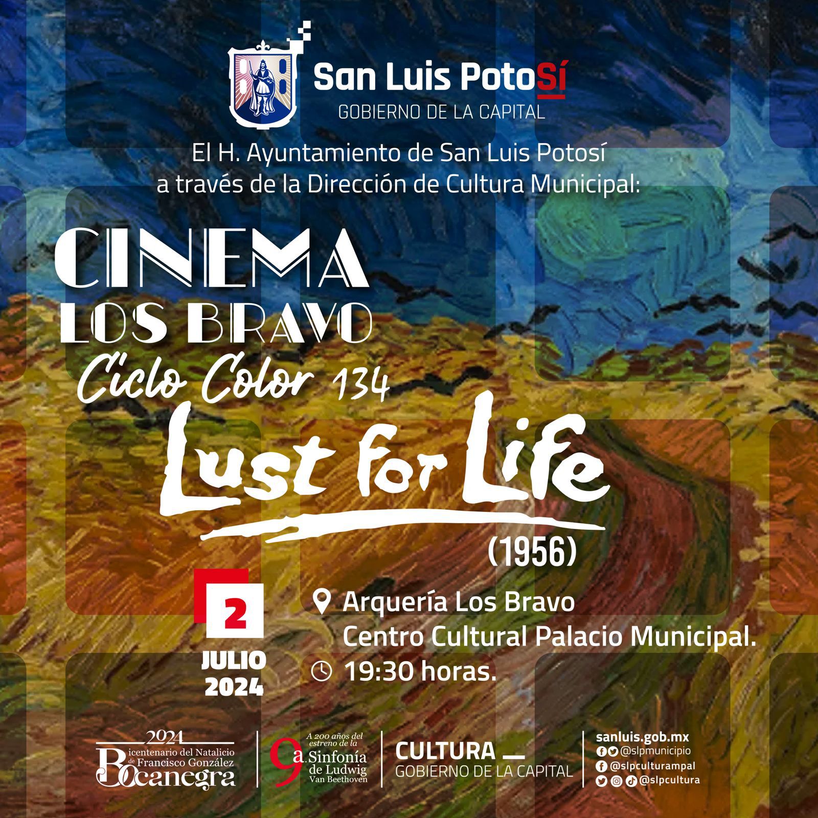 Gobierno de San Luis Capital presenta “Lust for life” en homenaje  al 134 aniversario luctuoso de Vincent Van Gogh