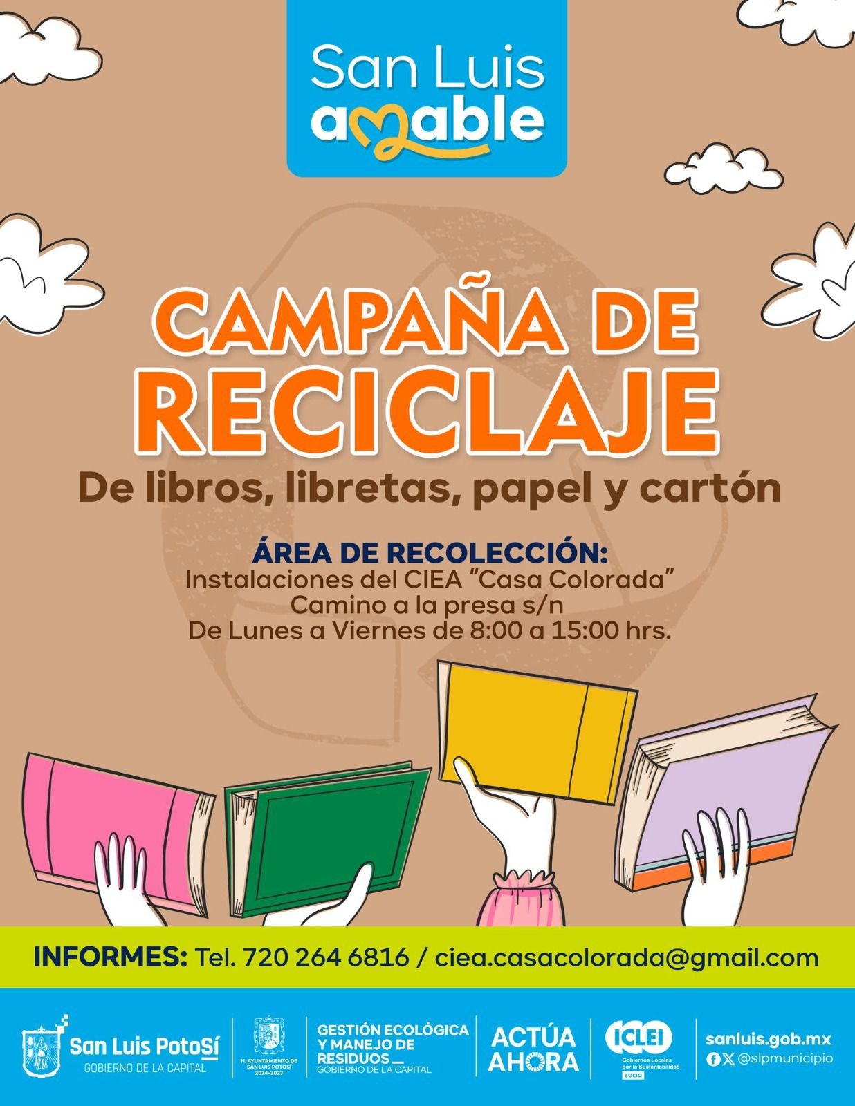 “Casa Colorada” es centro de acopio de libros, libretas, papel y cartón en desuso