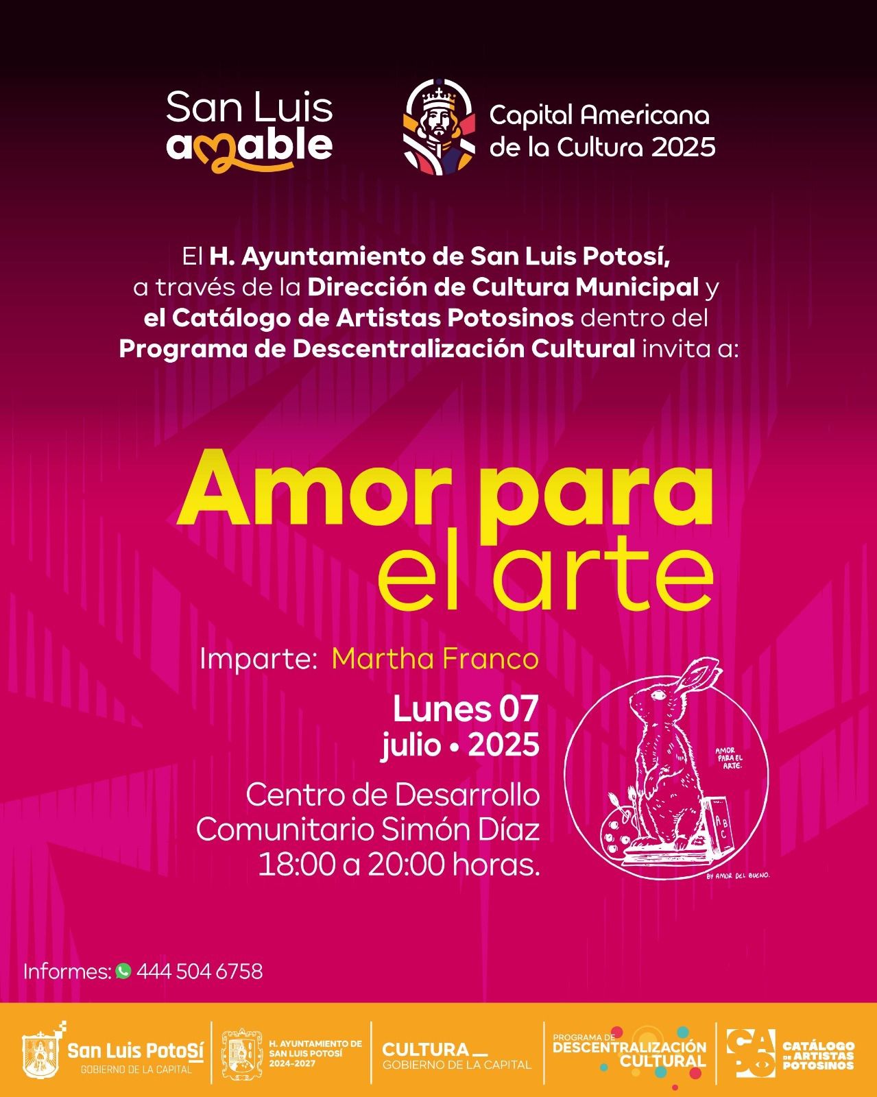 Taller Amor para el arte, con Martha Franco, nuevamente en el Centro Comunitario Simón Díaz