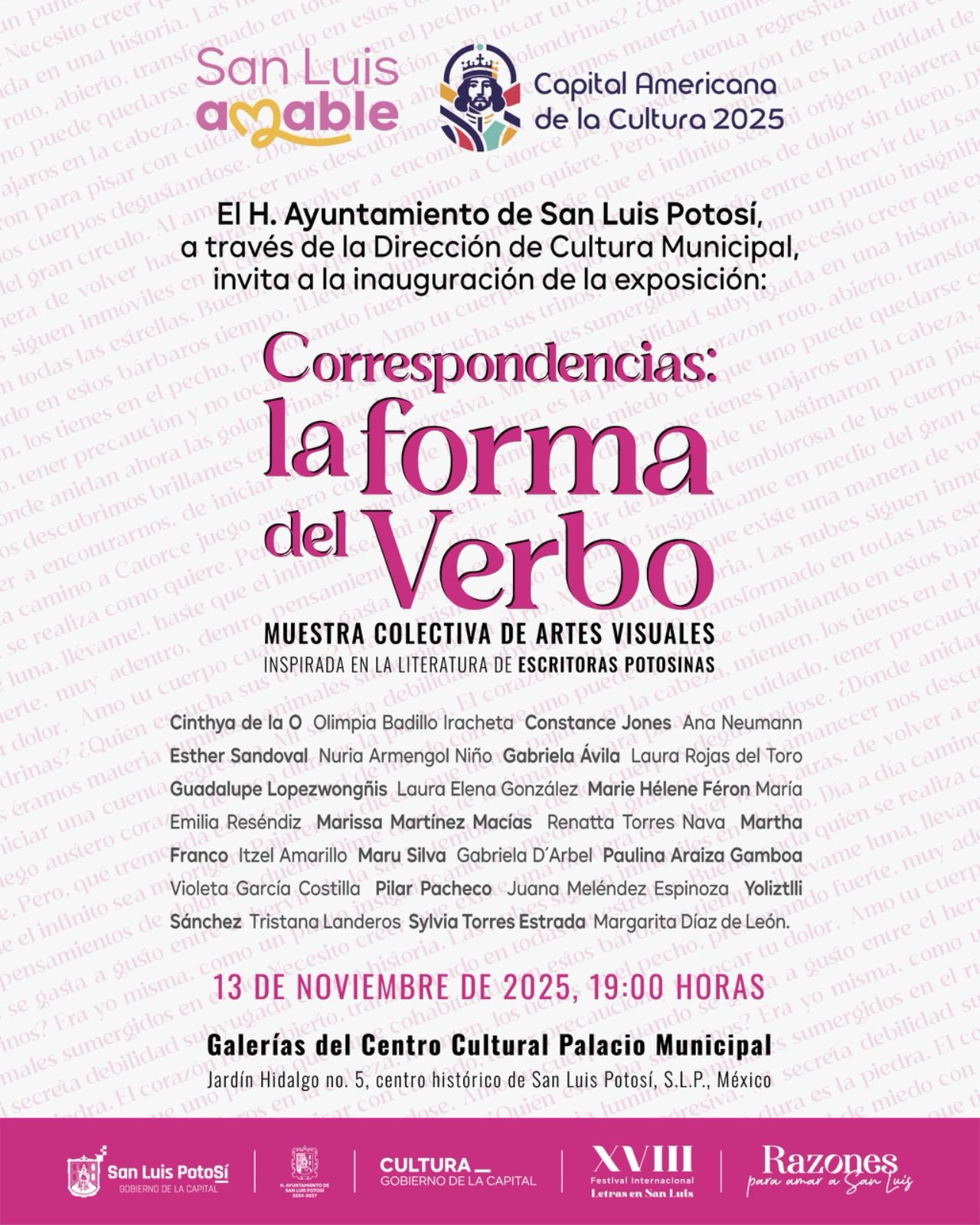“Correspondencias: la forma del verbo” une literatura y artes visuales en el Festival Letras en San Luis