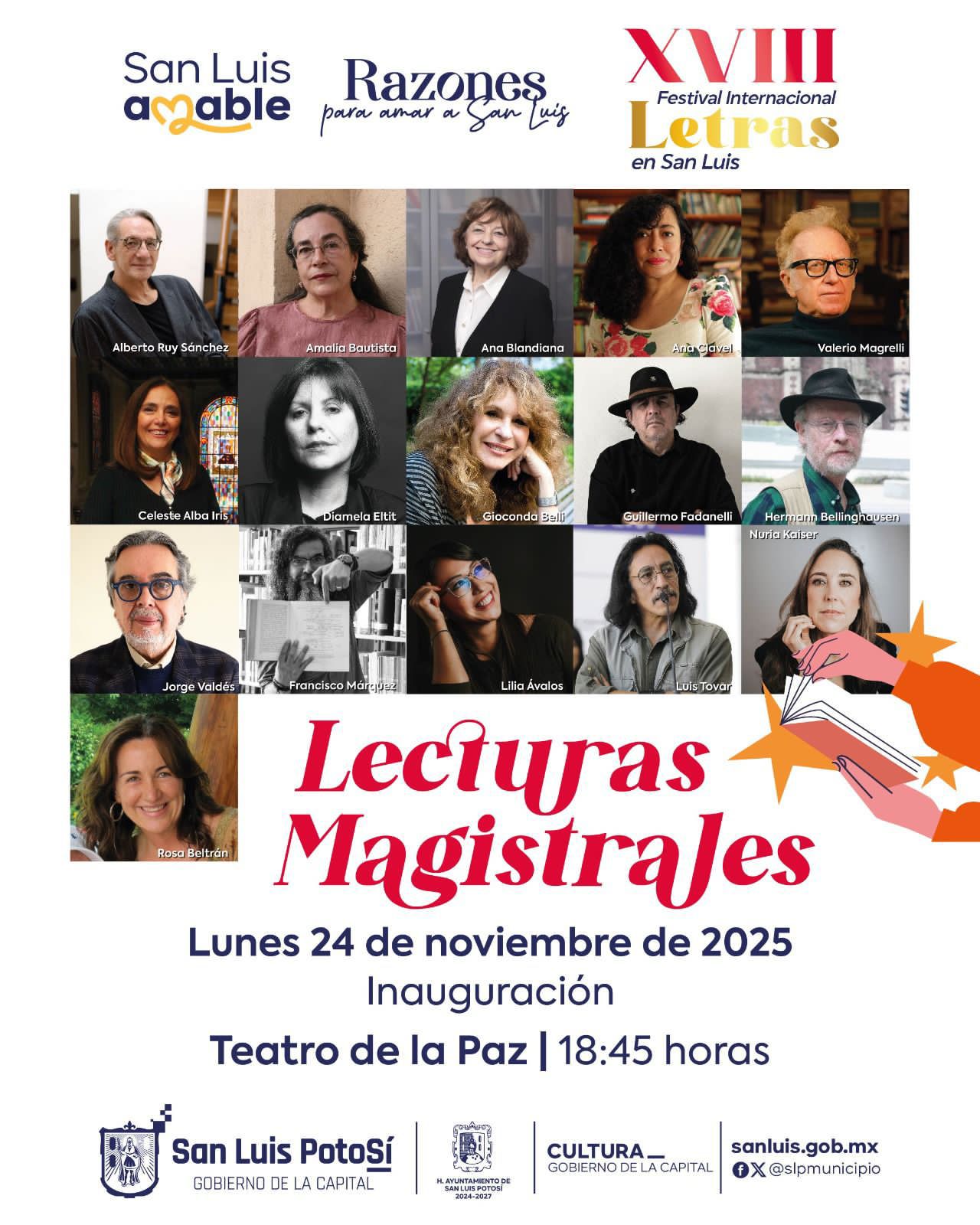 Mañana inicia el XVIII Festival Internacional Letras en San Luis