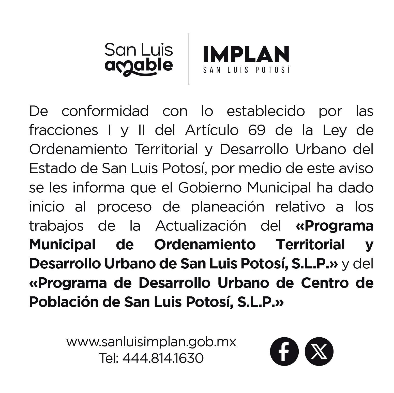 Proceso de actualización - Programa Municipal de Ordenamiento Territorial - IMPLAN