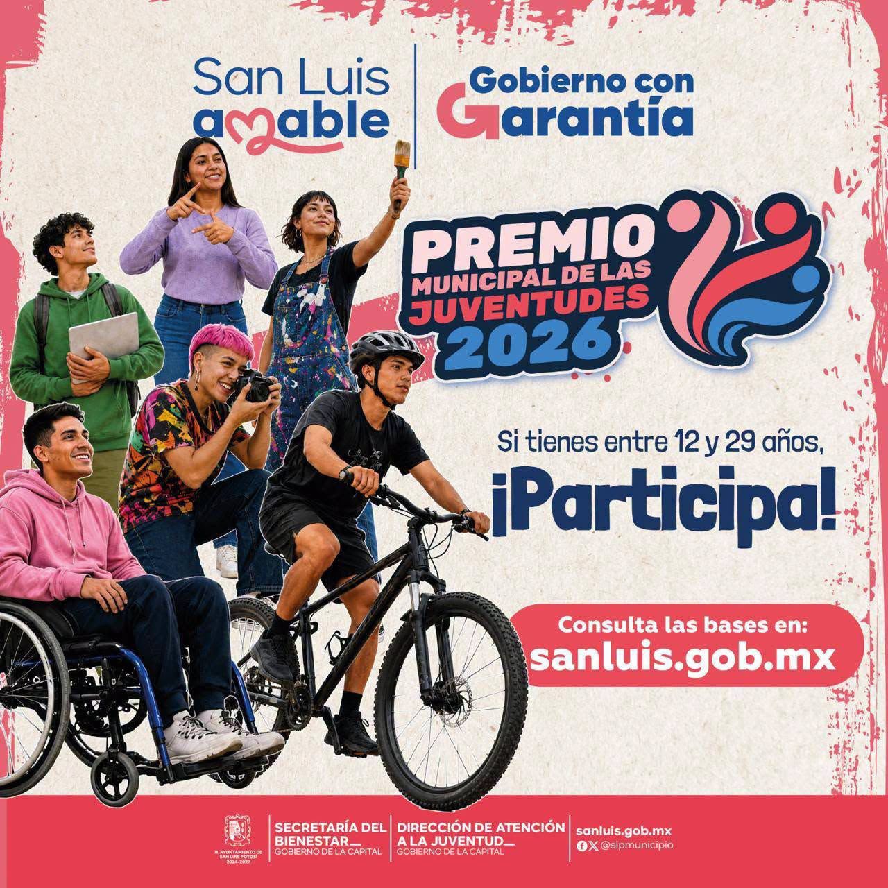 Por cerrar las inscripciones al Premio Municipal de las Juventudes del Gobierno de la Capital