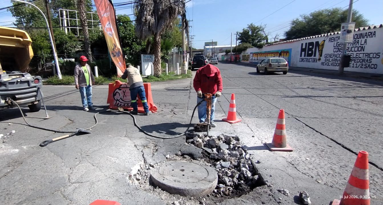 Obras Públicas atiende de inmediato reporte por hundimiento en Nereo Rodríguez y Muñoz
