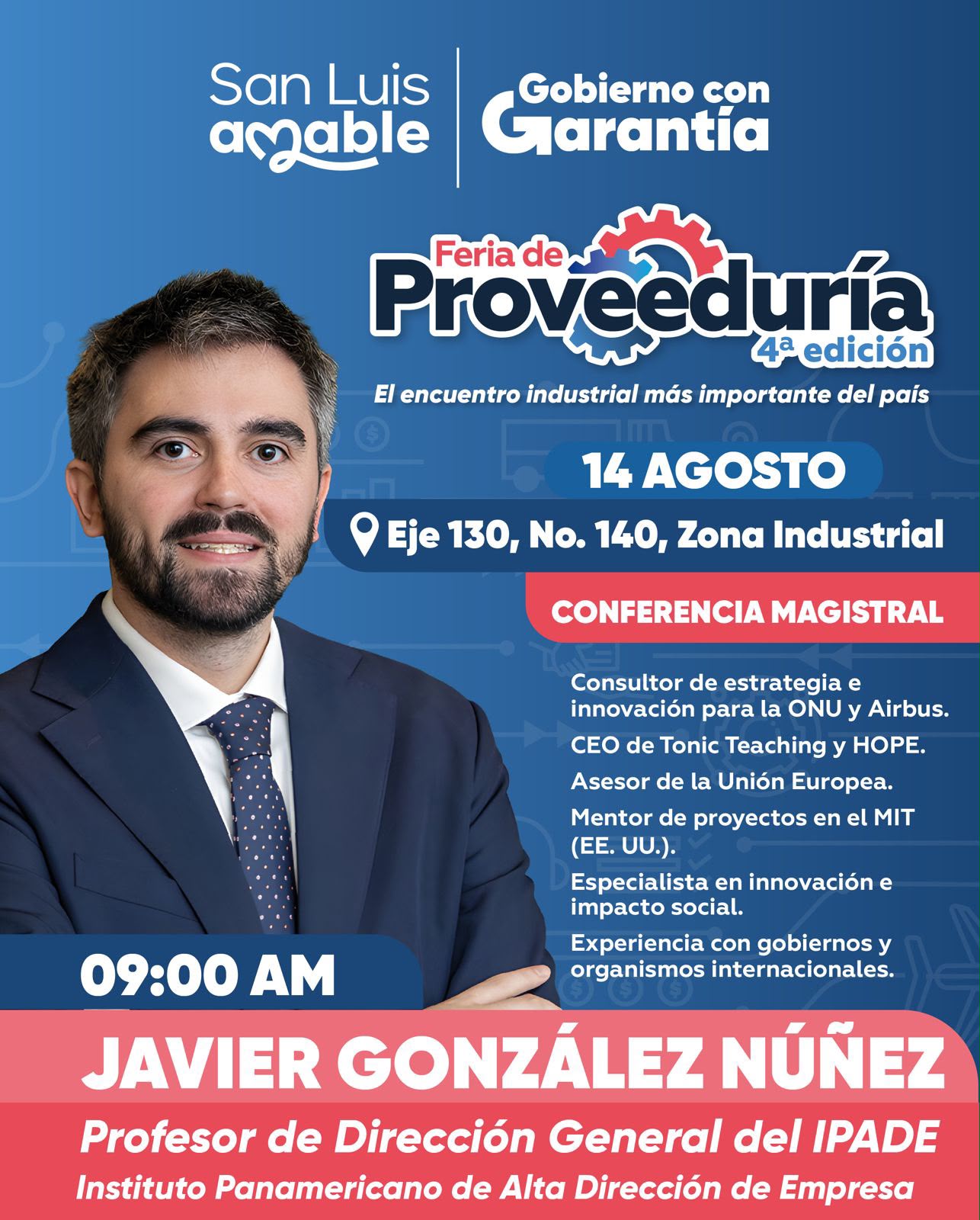 Gobierno de la Capital presenta a Javier González Núñez en la Feria de Proveeduría